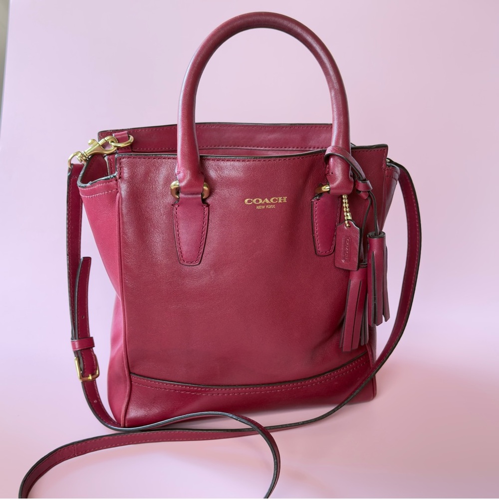 Coach Women's Burgundy Legacy Mini Tanner